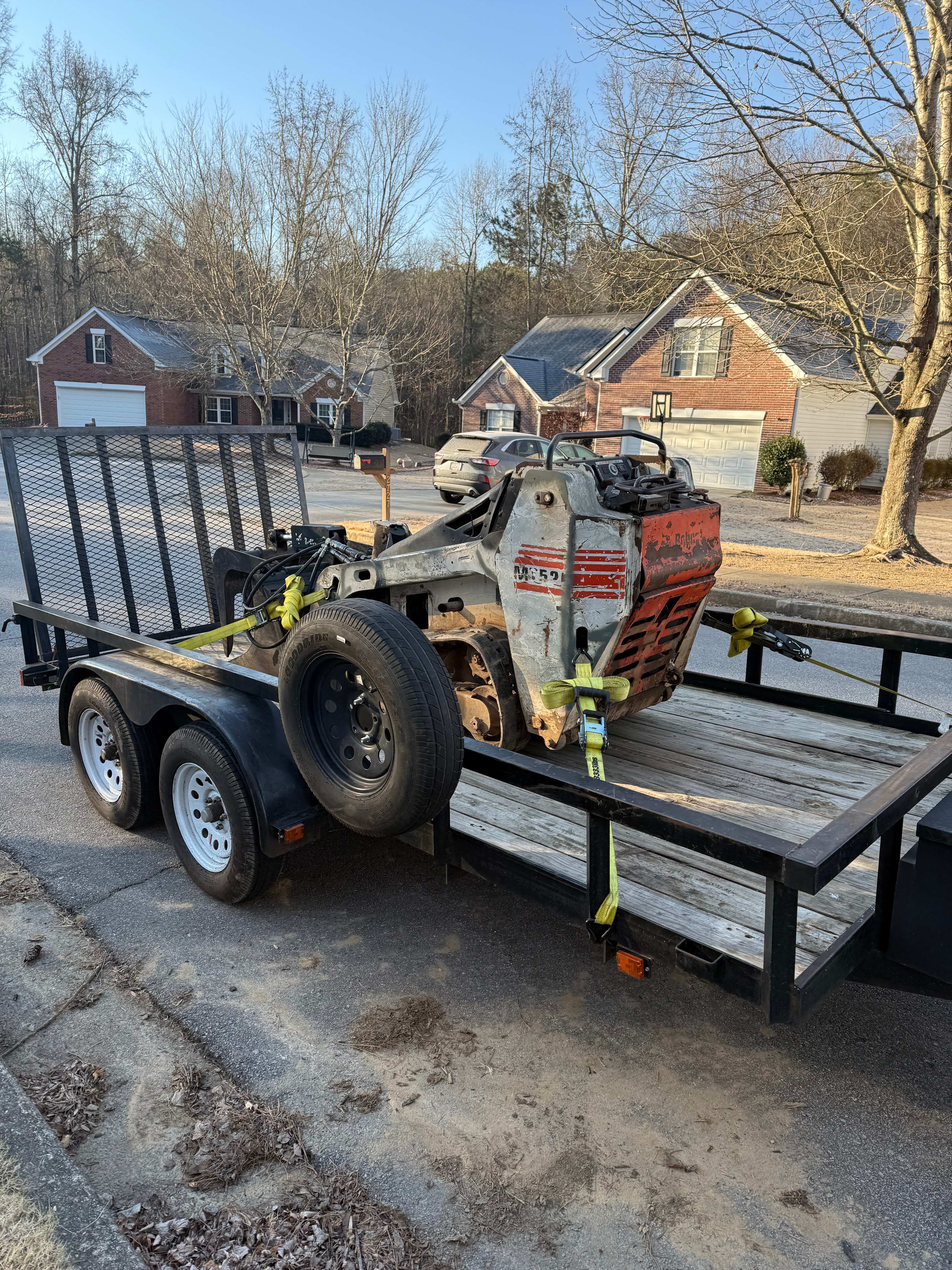 Utility Trailer with Bobcat Skid Steer